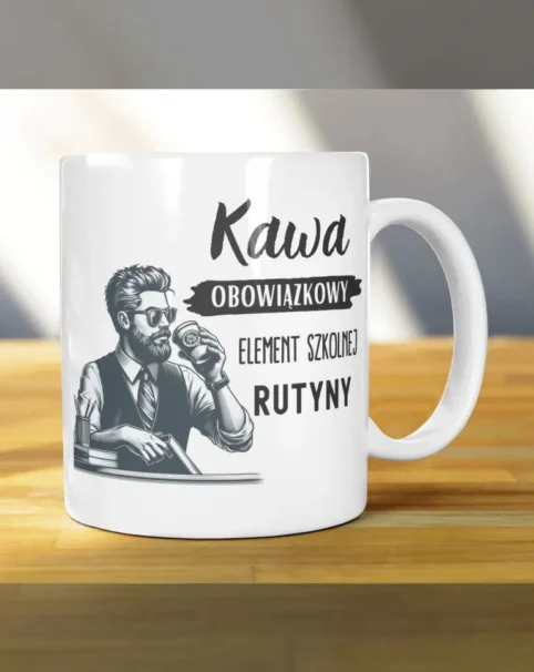 Kubek dla ucznia - Kawa obowiązkowy element szkolnej rutyny